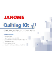 Janome Quilting Kit Manual Del Usario