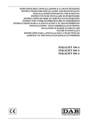 DAB FEKALIFT 300-A Instrucciones Para La Instalación Y El Mantenimiento