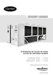 Carrier AquaForce 30KAVP 900 Instrucciones De Instalación, Funcionamiento Y Mantenimiento