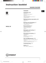 Indesit WIXXL 86 Manual De Instrucciones
