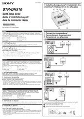 Sony STR-DH510 Guía De Instalación Rápida