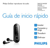 Philips GoGear SA4340 Guia De Inicio Rapido