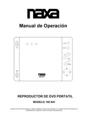 Naxa ND-841 Manual De Operación