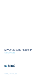 Mitel MIVOICE  5380 IP Guía Rápida Del Usuario