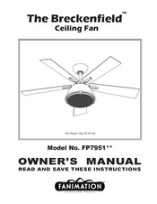 Fanimation The Breckenfield FP7951 Serie Manual Del Propietário