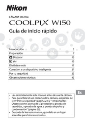 Nikon COOLPIX W150 Guia De Inicio Rapido
