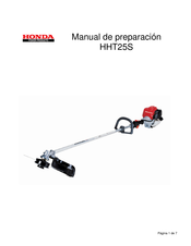 Honda HHT25S Manual De Preparación