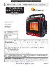 Mr. Heater BIG Buddy MH18B Instrucciones De Funcionamiento Y Manual Del Propietario