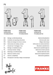 Franke F5EM1003 Instrucciones De Montaje Y Servicio