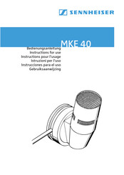 Sennheiser MKE 40 Instrucciones Para El Uso