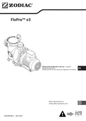 Zodiac FloPro e3 Manual De Instalación Y De Uso