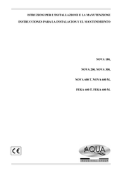Aqua NOVA 600T Instrucciones Para La Instalación Y El Mantenimiento