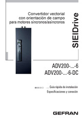 gefran ADV-735500-XXX-6A-SL Guía Rápida De Instalación