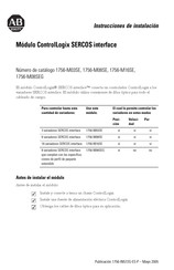 AB Quality ControlLogix SERCOS Instrucciones De Instalación