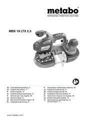 Metabo MBS 18 LTX 2.5 Manual Original