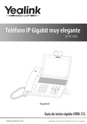 Yealink SIP VP-T49G Guia De Inicio Rapido