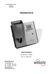 witschi PROOFMASTER M Modo De Empleo