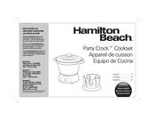 Hamilton Beach Party Crock Manual Del Usuario