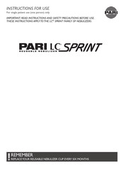 Pari LC SPRINT Instrucciones De Uso