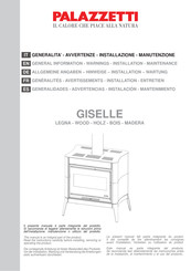 Palazzetti GISELLE LEGNA Generalidades - Advertencias - Instalación - Mantenimiento