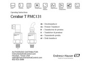 Endress+Hauser Cerabar T PMC131 Instrucciones De Operación