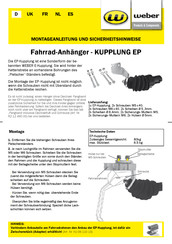 Weber KUPPLUNG EP Instrucciones De Montaje E Indicaciones De Seguridad