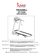 Sunny Health & Fitness SF-T4400 Manual Del Usuario