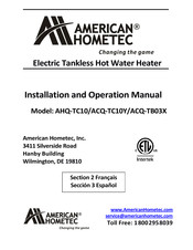 American Hometec AHQ-TC10 Manual De Instalación Y Funcionamiento