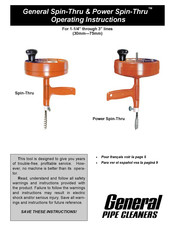 General Pipe Cleaners Power Clog Chaser Instrucciones De Operación