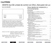 Lutron GRAFIK Eye QSGRM-16D Guía Rápida De Instalación Y Funcionamiento