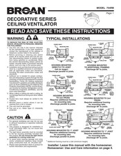 Broan 754RB Manual De Instrucciones