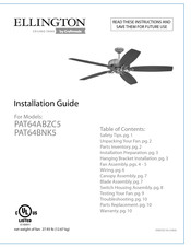 Craftmade Ellington PAT64ABZC5 Guia De Instalacion