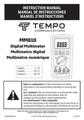 Tempo Communications MM810 Manual De Instrucciones