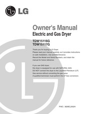 LG TDW15116G Manual Del Propietário