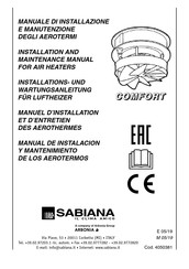 Sabiana COMFORT Manual De Instalación Y Mantenimiento