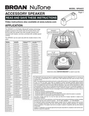 Broan-NuTone SPKACC Manual De Instrucciones