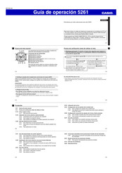 Casio 5261 Guía De Operación