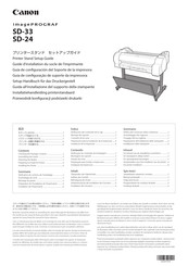 Canon imagePROGRAF SD-24 Guía De Configuración