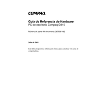 Compaq D315 Guía De Referencia De Hardware