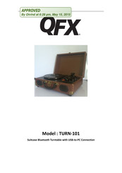 QFX TURN-101 Manual Del Usuario