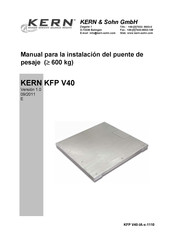 KERN KFP V40 Manual Para La Instalacion