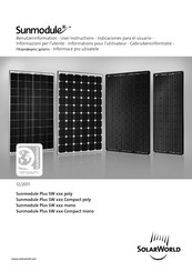 SolarWorld Sunmodule Plus SW poly Serie Indicaciones Para El Usuario