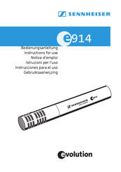 Sennheiser e914 Instrucciones Para El Uso