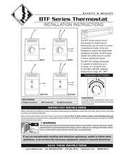 Cadet BTF1TP Instrucciones Para La Instalación