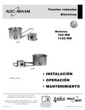 Alto-Shaam 700-RW Manual De Instalación