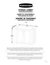 Rubbermaid 1T00 Instrucciones De Armado