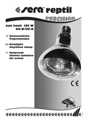Sera reptil PRECISION sun heat 130 W UV-B Manual De Instrucciones