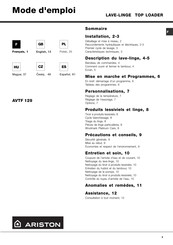 Ariston AVTF 129 Instrucciones Para El Uso