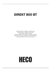 Heco DIREKT 800 BT Manual Del Usuario