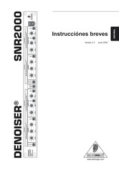 Behringer DENOISER SNR2000 Instrucciones Breves